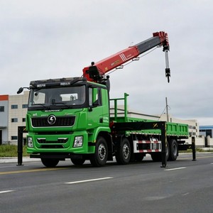 Camion grue à flèche télescopique Shacman 8x4 40 tonnes 30 tonnes avec benne de chargement pour le transport logistique - Product Image 3