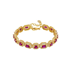 Whistledown <b>Ruby</b> Gemstone <b>Bracelet</b> Gold - Product Image 3