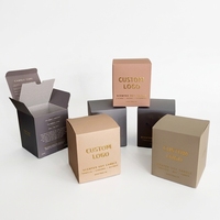 Boîtes en papier de haute qualité avec logo personnalisé Emballage de boîte à bougie recyclée de luxe vide pour pot à bougie ambre