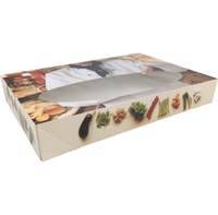 Boîte d'emballage en papier pour hamburger, frites, gâteau, boulangerie avec fenêtre sur le dessus