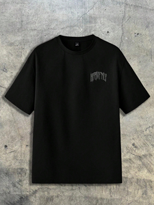 T-shirts pour hommes en coton 100% à col en V et manches courtes, tricotés, avec bordure contrastante, qualité supérieure, faible MOQ, vente en gros OEM - Product Image 5