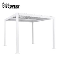 Pergola motorisée en aluminium à lames orientables avec revêtement en poudre antirouille pour terrasse extérieure en zone côtière