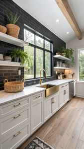 CBMMart meubles de luxe en bois massif assemblés style minimaliste villa ensemble d'armoires de cuisine laquées - Product Image 4