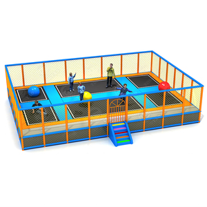 Custom Indoor Playground Soft Play <b>Slide</b> <b>Bed</b> Mat <b>Slide</b> Jumping Fitness Bungee Trampoline Park With Roof - Product Image 5
