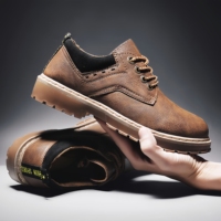 Nouvelles chaussures en cuir de créateur, chaussures pour hommes tendance, chaussures décontractées, chaussures en cuir à bout large, chaussures décontractées en cuir pour hommes d'extérieur