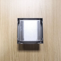 Égouttoir de sol de douche carré en acier inoxydable, 1 pièce, 4, 5, 6, 8 pouces, avec insertion de carreaux, passoire de couverture Invisible, noir, or, Chrome