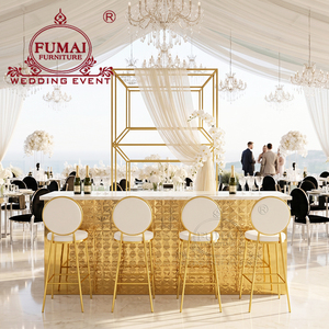 Mostrador de Bar de acero inoxidable dorado para Bodas de restaurante comercial para eventos - Product Image 4