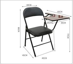 Kursi Pelatihan Sekolah Lipat Logam Berkualitas Tinggi Kursi Kantor Kuliah Wartawan Kursi Pelatihan dengan Papan Tulis - Product Image 3