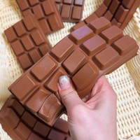 Barre de chocolat en PU ultra-douce et super-humide, en forme de doigt, compressible, à récupération lente, réaliste, style alimentaire, anti-stress