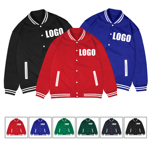 Oem diseño personalizado al por mayor Varsity Vintage chaqueta de béisbol en blanco piloto con cremallera chaqueta Varsity de los hombres - Product Image 3