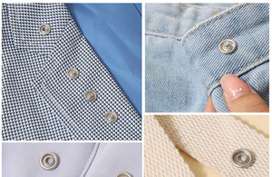 Tùy chỉnh đầy màu sắc logo Brass flatback kim loại prong Vòng Snap Fastener nút tròn bấm đinh tán bé trẻ em của áo khoác mạ - Product Image 5