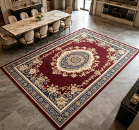 Luxuriöser Teppich im nordischen Stil, hochwertig, maschinell gefertigt, rutschfest, für das Wohnzimmer, mit geometrischem Muster, bedruckter Bodenteppich