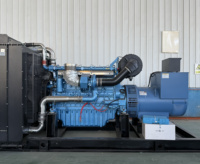 Diesel-Generatorset mit Schalldämpfung, Offener Rahmen, Leroy Somer Alternator, Autostart ATS 20kVA-60kVA