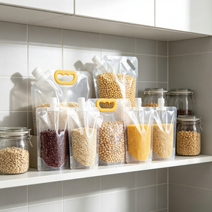 Bolsa transparente con boquilla de 15L para comida de perros y gatos, resistente a la humedad, para almacenamiento de productos secos, ¡en oferta! - Product Image 1