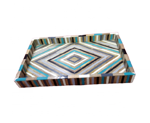 Bandeja de Servir de Madera de Mango y Resina Más Vendida, Artesanía de Alta Calidad, 35x23x3 CM, Acabado Natural para Hoteles, Restaurantes y Cocina - Product Image 5