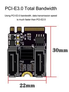 Desktop-PC M2 zu SATA 3.0 Erweiterung <span class=keywords><strong>M</strong></span>.2 A E KEY WIFI <span class=keywords><strong>M</strong></span>.2 zu SATA Festplatten adapter Karten laufwerk Kostenlos JMB582 - Product Image 5