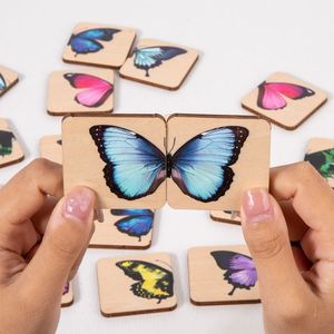 Rompecabezas de Madera Montessori para Niños Pequeños, Juguete Educativo de Mariposas Realistas para Niños y Niñas - Product Image 3