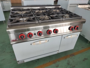 48 Inch Commercial Freestanding 6 Burners Gas Cooking <strong>Stove</strong> With Oven and Cabinet - Product Image 2