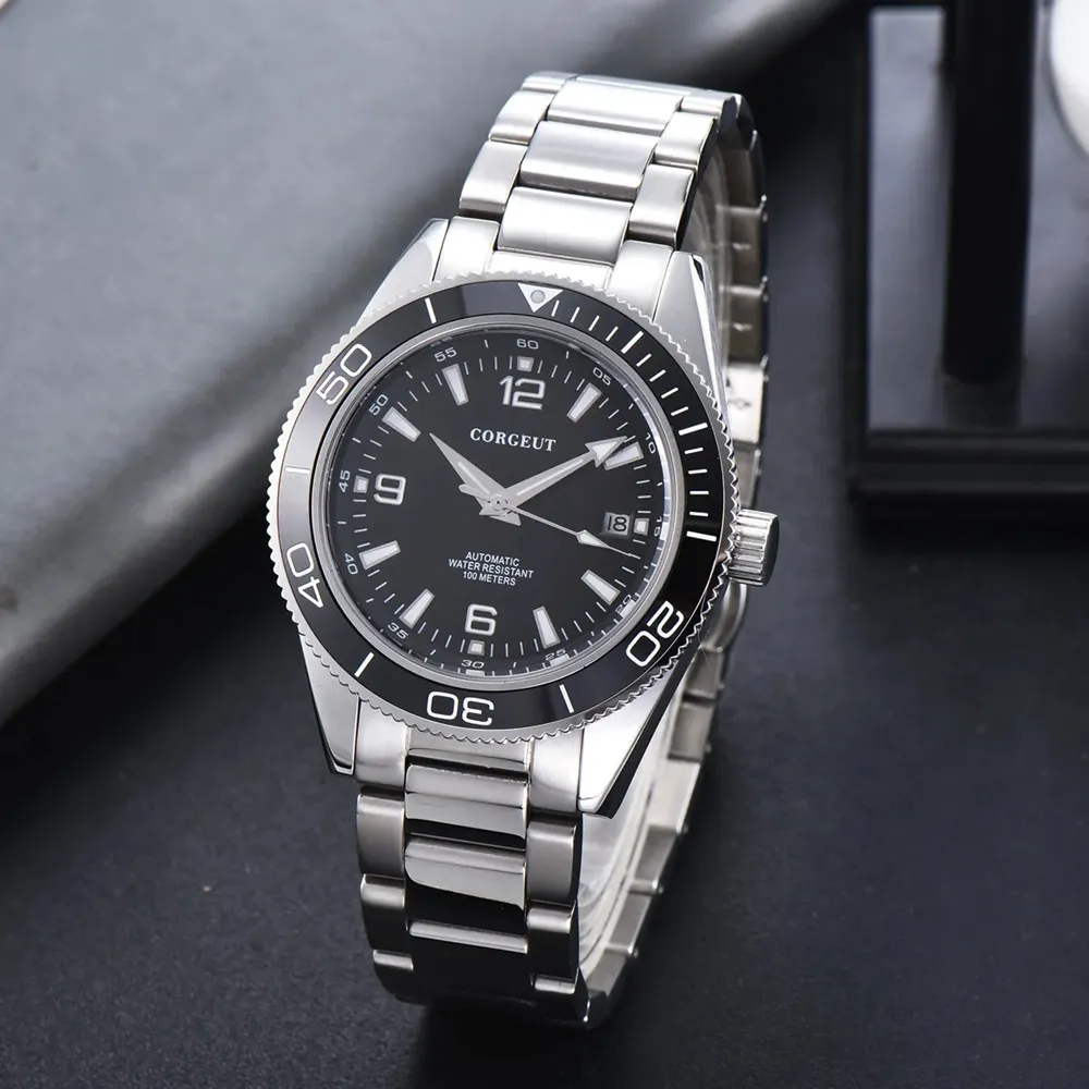 OEM Waterproof 41MM Mechanical Automatic Luxury Stainless Steel Watchband Wrist Hand Watch For Men seiko movement