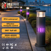 Nouvelle Lampe Anti-Moustiques Extérieure à Éclairage Violet et Blanc pour Jardin, Villa, Cour, Corps en Aluminium, Étanche IPX4