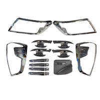 Kit de couverture de phare complet de couleur chromée noire de haute qualité pour Np300 Navara 2021-24