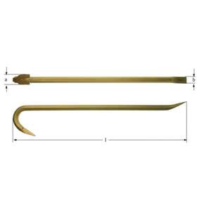 AMPCO - MT0760A <b>Wrecking</b> <b>bar</b>, Aluminium Bronze - EAN 7630027462883 NON-SPARKING CHISELS, PNEUMATIC CHISELS AND WEDGES - Product Image 1