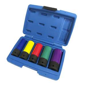 FERVI-Jeu de douilles hexagonales à impact 0341/5S avec manchon en plastique (5 pièces) -EAN 8012667362522 IMPACT SOCKETS ET ACCESSOIRES - Product Image 1