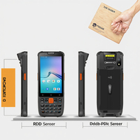 Resistente IP67 Industrial PDA Android 13 2,0 GHz CPU Pantalla de 4 pulgadas Escáner de código de barras de mano para coleccionistas de datos de código QR 2D PDA