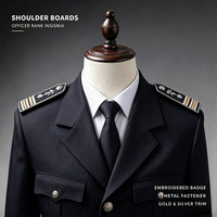 Épaulette personnalisée brodée et tissée pour uniforme de sécurité, pilote, uniforme de fanfare, insigne de grade personnalisé