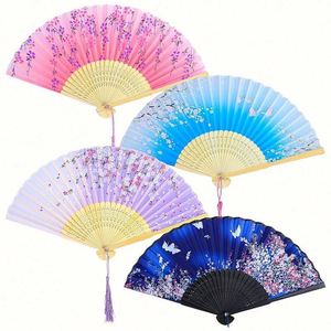 พัดไม้ไผ่พับได้ พัดกระดาษสำหรับงานแต่งงาน งานโบสถ์ ของชำร่วยงานปาร์ตี้ ของตกแต่ง DIY พัดไม้ไผ่แบบพกพาสำหรับงานฝีมือ - Product Image 1