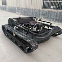 Vente en gros usine Tondeuse à gazon télécommandée 22 CV, moteur de tondeuse tout-terrain de type chenillé, largeur de coupe 800-1300 mm, vitesse 0-6 km/h