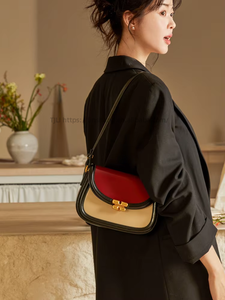 Saddle Bag Female Crossbody Genuine Leather Women's Bag Ladies Lock Buckle Single Shoulder Bag <b>Purse</b> Tanjing - Product Image 3