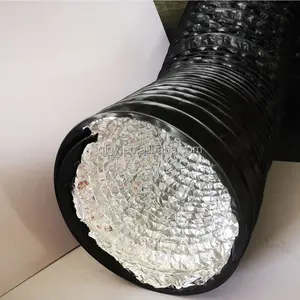 COMBI sistem hvac saluran udara, PVC tahan api aluminium foil fleksibel saluran ventilasi udara