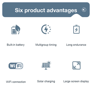 Minuteur d'arrosage solaire WiFi avec batterie intégrée, contrôleur d'arrosage automatique 2 zones pour plantes - Product Image 2