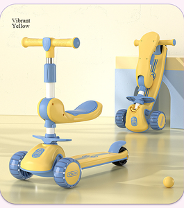 <span class=keywords><strong>Trottinette</strong></span> à <span class=keywords><strong>3</strong></span> <span class=keywords><strong>roues</strong></span> en plastique pour enfants, <span class=keywords><strong>3</strong></span>+ ans, <span class=keywords><strong>3</strong></span>-en-1, siège et guidon, unisexe, voiture à roulettes pour bébé, élargie et épaissie - Product Image 2