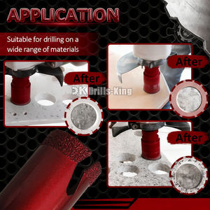 Lot de 10 forets diamantés M14 brasés sous vide pour carrelage, céramique et marbre – Kit de scies cloches diamantées pour outillage de bricolage - Product Image 5