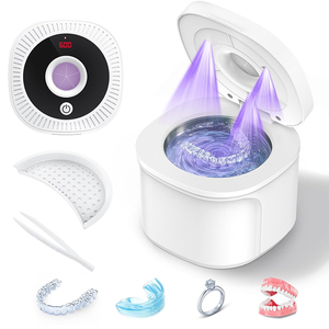 Nouveaux produits 2026 : Nettoyeur ultrasonique mini 4 modes UV avec réservoir en acier inoxydable de 200 ml pour le <span class=keywords><strong>nettoyage</strong></span> des appareils dentaires et des <span class=keywords><strong>lunettes</strong></span> - Product Image 1
