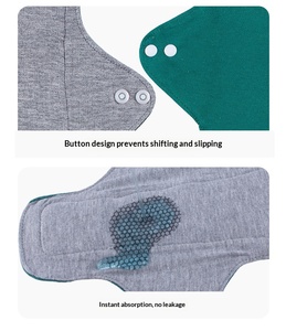 Serviettes hygiéniques <span class=keywords><strong>lavables</strong></span> et réutilisables en tissu de coton au graphène 25cm/28cm pour femmes, lot mixte, vente en gros - Product Image 6