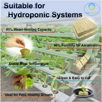Laine de roche en cubes pour système hydroponique, idéale pour l'enracinement, blocs de laine de roche multi-tailles pour la plantation
