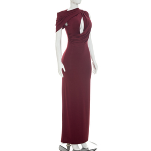 Viviblook D26DS216 Vestidos de Verano para Mujer, Nuevo Vestido de Fiesta Largo Casual de Color Sólido con Lazo y Manga Corta, Corte Ajustado - Product Image 4