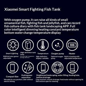 Pecera Inteligente para Peces Betta con Calentador y Luces RGB - Acuario de Escritorio de 10W con Control Automático de Temperatura para Medusas y Peces Pequeños - Product Image 4