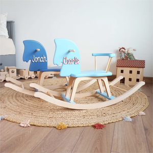 ม้าโยกไม้ ม้าโยกเด็ก ของเล่นเด็กทำมือจากไม้ - Product Image 6