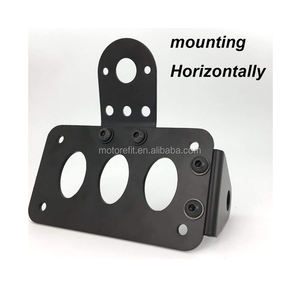 Soporte de placa de <span class=keywords><strong>matrícula</strong></span> para Sportster Bobber Chopper, soporte para <span class=keywords><strong>matrícula</strong></span>, Horizontal, Vertical, personalizado, color negro, RTS - Product Image 2