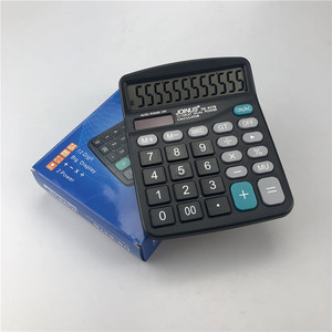 Joinus DS-837B 12 Digit Calculator Dual Power Supply Black Office Use - Product Image 1
