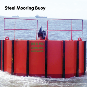 Boya de amarre marina individual roja de acero para amarre de embarcaciones - Product Image 2