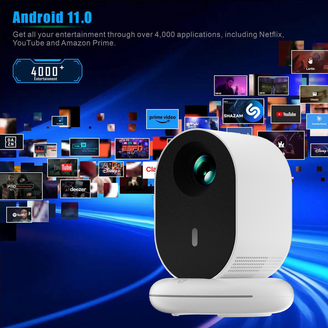 Hot Sale Smart Home Theater Android WIFI Projector With Battery Mini Portable 4K Full Hd Video Game Projectors Outdoor Proyector