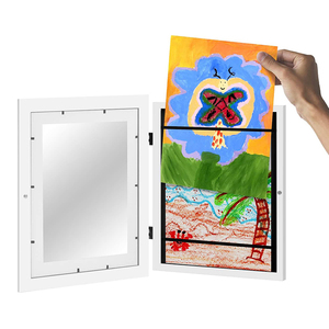 Tùy chỉnh trẻ em nghệ thuật làm việc hiển thị hình ảnh khung cho lưu trữ phía trước mở trẻ em tác phẩm nghệ thuật Khung ảnh có thể thay đổi với nam châm - Product Image 1