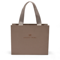 Vêtements de luxe bijoux emballage cadeau personnalisé imprimé durable marron réutilisable poignée de sac en papier pour shopping affaires