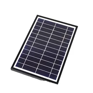 ZW-6W-6V стеклянная фотоэлектрическая солнечная панель 6 Вт алюминиевая рамка солнечная панель 6 В мини-поли Солнечная Панель зарядное устройство