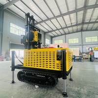Machine de forage de puits portable de 200 m pour projets de puits profonds, plate-forme de forage de puits d'eau hydraulique diesel